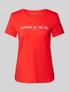 Tom Tailor Denim Regular Fit T-Shirt aus reiner Baumwolle in Rot, Größ...