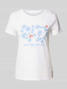 Tom Tailor Denim Regular Fit T-Shirt aus reiner Baumwolle in Weiss, Gr...