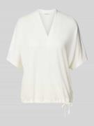 Tom Tailor Relaxed Fit T-Shirt mit Fledermausärmeln in Weiss, Größe M