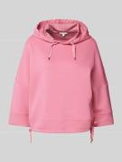 Tom Tailor Cropped Hoodie aus Scuba mit 3/4-Arm in Pink, Größe L