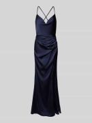 Laona Abendkleid mit Spaghettiträgern in Dunkelblau, Größe 44