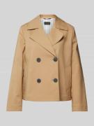 comma Jacke mit Leistentaschen in Camel, Größe 42