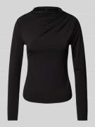 Pieces Shaped Fit Langarmshirt mit Stretch-Anteil 'MADISON' in Black, ...