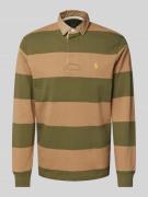 Polo Ralph Lauren Sweatshirt mit Logo-Stitching Modell 'RUGBY' in Khak...