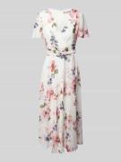 Christian Berg Cocktail Knielanges Cocktailkleid mit Bindegürtel in Ec...