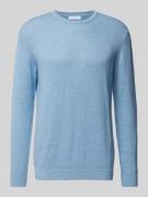 Baldessarini Strickpullover mit Leinen-Anteil Modell 'Kevin' in Bleu, ...