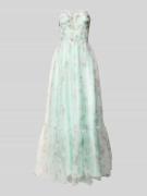 Luxuar Abendkleid mit gelegten Falten in Mint, Größe 44