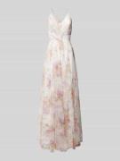 Luxuar Abendkleid mit gelegten Falten in Hellrosa, Größe 36