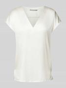 (The Mercer) N.Y. Regular Fit Seidenblusenshirt mit Kappärmeln in Offw...