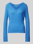(The Mercer) N.Y. Kaschmirstrickpullover mit V-Ausschnitt in Ocean, Gr...