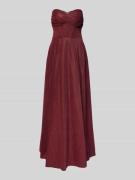 Mascara Abendkleid mit Herz-Ausschnitt in Kirsche, Größe 36