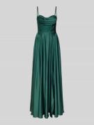 Mascara Abendkleid mit Wasserfall-Ausschnitt in Dunkelgruen, Größe 38