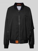 Original Bombers Bomberjacke mit Label-Patch in Black, Größe L