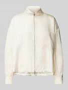 Marella Seidenjacke mit Stehkragen Modell 'PRESIDE' in Offwhite, Größe...
