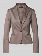 comma Slim Fit Blazer mit Leistentaschen in Taupe, Größe 48