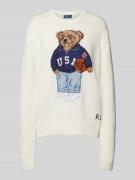 Polo Ralph Lauren Strickpullover mit Motiv-Stitching Modell 'BBALL' in...