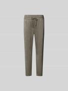 Juvia Stoffhose aus Velours in Khaki, Größe M