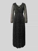 ZABAIONE Midikleid in semitransparentem Design in Silber, Größe XL