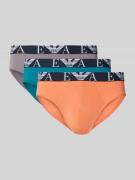 Emporio Armani Slip mit elastischem Label-Bund im 3er-Pack in Orange, ...