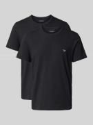 Emporio Armani T-Shirt mit Label-Print in Black, Größe L