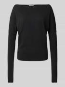 WEEKDAY Longsleeve mit U-Boot-Ausschnitt Modell 'Johanna' in Black, Gr...