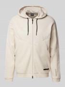 EA7 Emporio Armani Sweatjacke mit Kapuze in Offwhite, Größe L