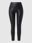 Pieces Leggings in Leder-Optik Modell 'New Shiny' in Black, Größe L/XL