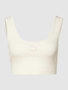 PUMA PERFORMANCE Crop Top mit Label-Stitching in Weiss, Größe S