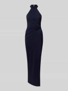 SISTAGLAM Abendkleid mit Neckholder in Marine, Größe 38