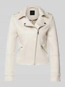 Zero Jacke mit asymmetrischem Reißverschluss in Offwhite, Größe 42