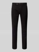 bugatti Regular Fit Hose mit Knopf- und Reißverschluss in Black, Größe...