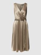 Lauren Ralph Lauren Knielanges Cocktailkleid mit Taillengurt in Lind, ...