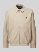 Polo Ralph Lauren Jacke mit Label-Stitching in Beige, Größe L