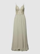 Laona Abendkleid mit floralen Stickereien in Mint, Größe 44