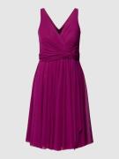 TROYDEN COLLECTION Cocktailkleid in Wickel-Optik in Fuchsia, Größe 42
