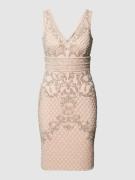 LACE & BEADS Cocktailkleid mit Zierbesatz in Hellrosa, Größe XXS