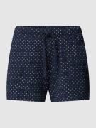 Schiesser Pyjama-Shorts mit Allover-Muster in Marine, Größe 34