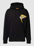 BOSS Orange Hoodie mit Label-Print in Black, Größe S