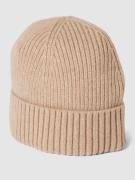 MCNEAL Beanie mit Kaschmir-Anteil in Sand Melange, Größe 1