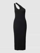 Tom Tailor Denim Knielanges Kleid mit One-Shoulder-Träger in Black, Gr...