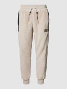 EA7 Emporio Armani Sweatpants mit Teddyfell in Beige, Größe XL