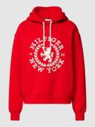 Tommy Hilfiger Hoodie mit Label-Motiv-Print in Rot, Größe XXL