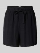 Object Regular Fit Bermudas mit Tunnelzug Modell 'SANNE' in Black, Grö...