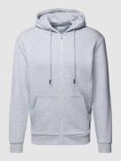 Jack & Jones Sweatjacke mit Kapuze Modell 'BRADLEY' in Hellgrau Melang...