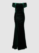 Luxuar Abendkleid mit Rüschen in Gruen, Größe 46