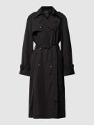WITHBLACK Trenchcoat mit Stoffgürtel in Black, Größe L