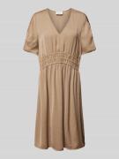 ROBE LÉGÈRE Knielanges Kleid mit V-Ausschnitt in Hazel, Größe 36