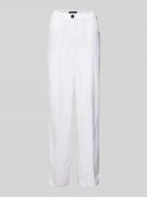 Marc Cain Wide Fit Stoffhose aus Viskose-Leinen-Mix in Weiss, Größe 46