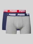 PUMA Trunks mit Label-Detail im 2er-Pack in Dunkelblau, Größe L