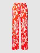 Smith and Soul Regular Fit Stoffhose mit Allover-Print in Rot, Größe S